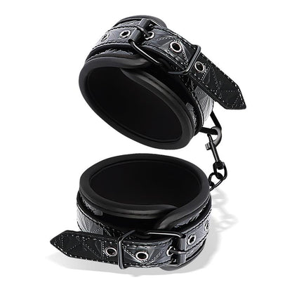 BLACK SAPPHIRE - ADJUSTABLE HANDCUFFS SAPPHIRE VEGAN LEATHER