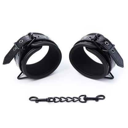BLACK SAPPHIRE - ADJUSTABLE HANDCUFFS SAPPHIRE VEGAN LEATHER
