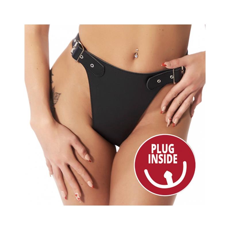 BONDAGE PLAY - ADJUSTABLE HARNESS WITH ANAL PLUG