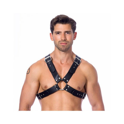 JUEGOS DE BONDAGE: ARNÉS DE CUERO AJUSTABLE CON HEBILLAS