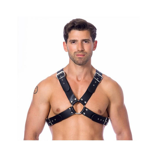 BONDAGE PLAY - ADJUSTABLE LEATHER HARNESS WITH BUCKLES