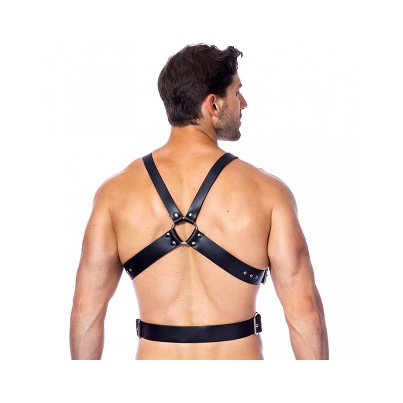 JUEGO DE BONDAGE - ARNÉS DE CUERO AJUSTABLE