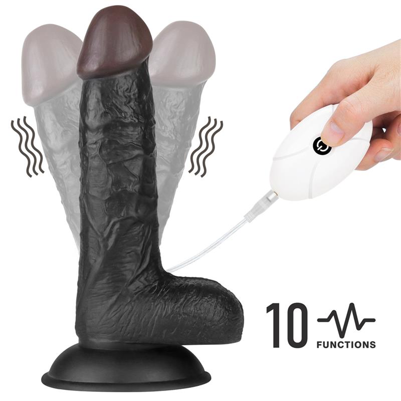 LOVETOY - ADJUSTABLE STRAP ON WITH DILDO 10 FUNCTIONS 7.0