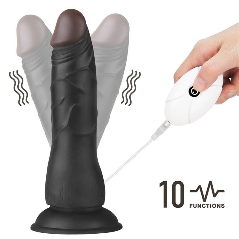 LOVETOY - ADJUSTABLE STRAP ON WITH DILDO 10 VIBRATIONS 7.5
