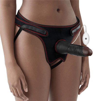 LOVETOY - ADJUSTABLE STRAP ON WITH DILDO 10 VIBRATIONS 7.5