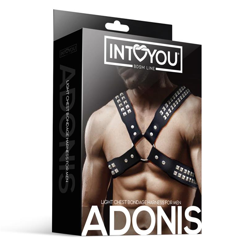 INTOYOU BDSM LINE - ADONIS CHEST BONDAGE HARNESS FOR MEN VEGAN LEATHER