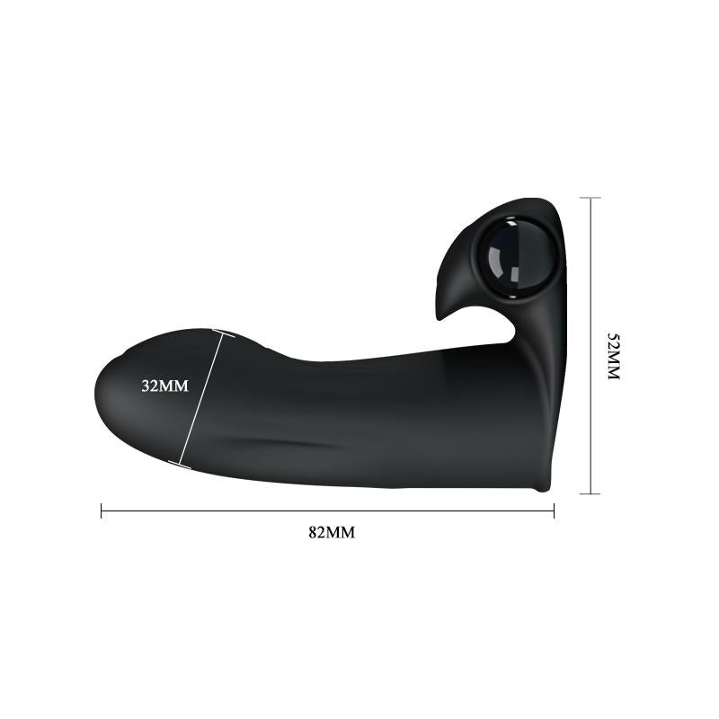 PRETTYLOVE - ADONIS FINGER SLEEVE VIBRATOR BLACK