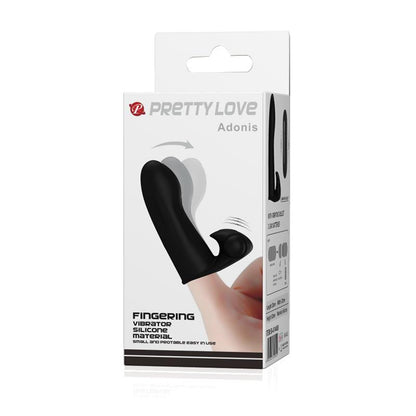 PRETTYLOVE - ADONIS FINGER SLEEVE VIBRATOR BLACK