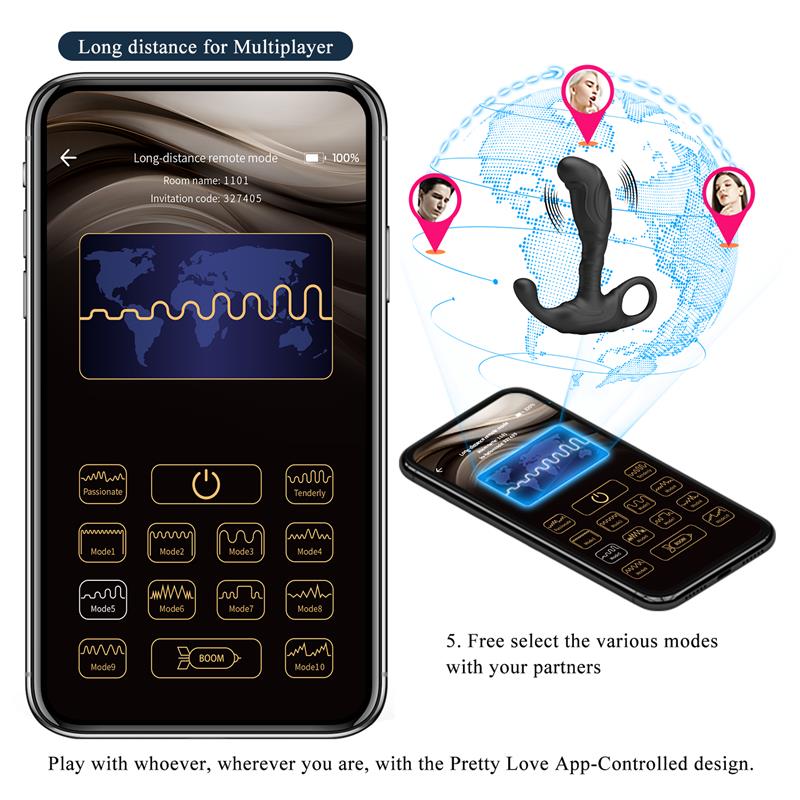 PRETTYLOVE - STIMULATEUR DE CULOTTE AETHON AVEC APPLICATION