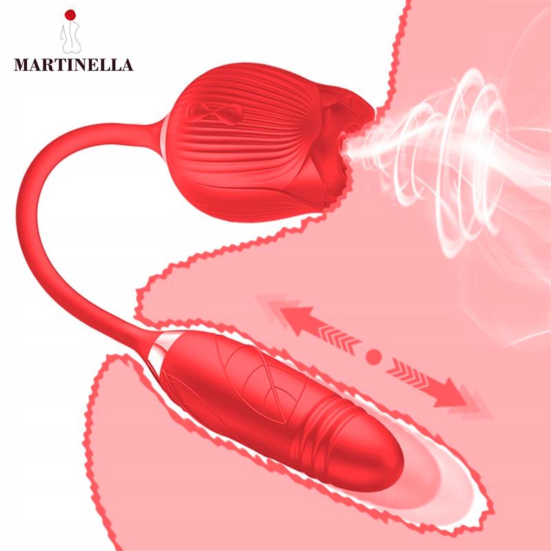 MARTINELLA - AIRFLOW ROSE AND THRUSTING STIMULATOR EGG USB