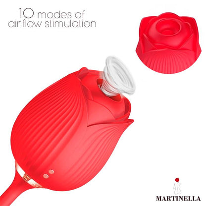 MARTINELLA - AIRFLOW ROSE AND THRUSTING STIMULATOR EGG USB