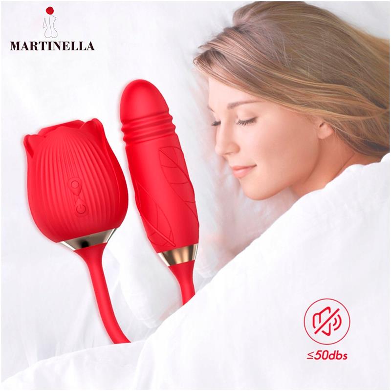 MARTINELLA - AIRFLOW ROSE AND THRUSTING STIMULATOR EGG USB