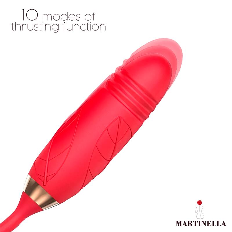 MARTINELLA - AIRFLOW ROSE AND THRUSTING STIMULATOR EGG USB
