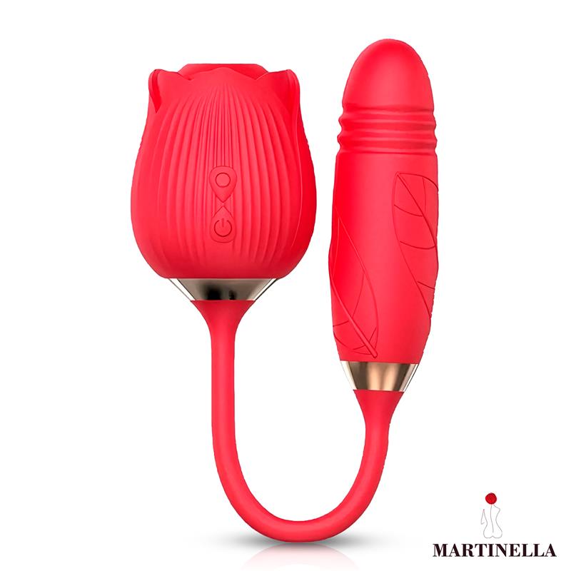 MARTINELLA - AIRFLOW ROSE AND THRUSTING STIMULATOR EGG USB