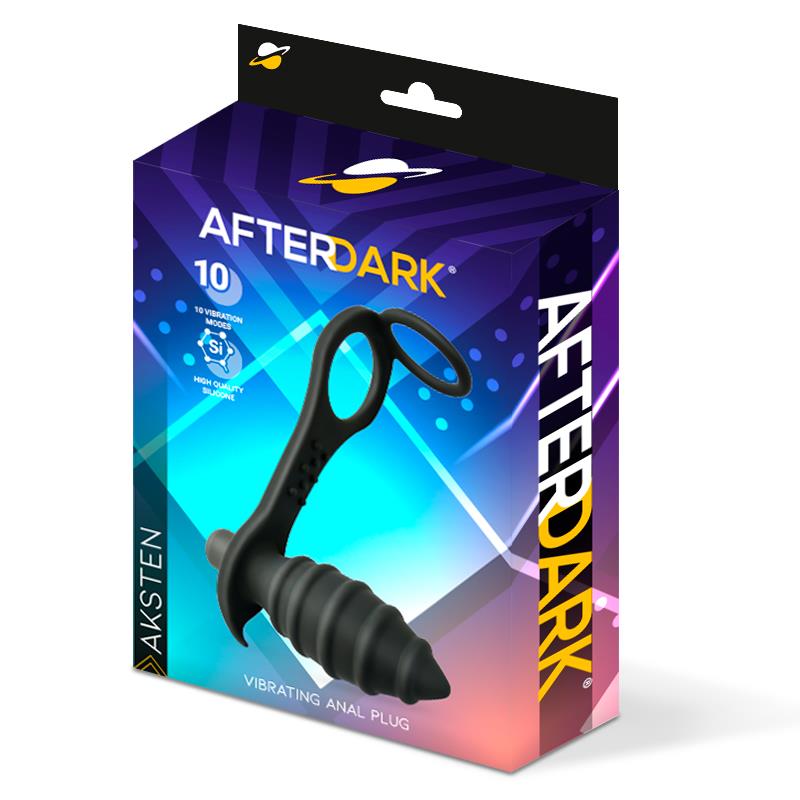AFTERDARK - AKSTEN VIBRATING ANAL PLUG WITH PENIS RING