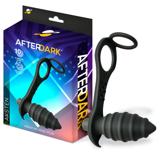 AFTERDARK - AKSTEN VIBRATING ANAL PLUG WITH PENIS RING