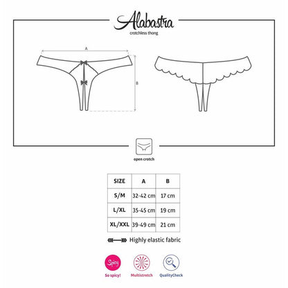 OBSESSIVE - ALABASTRA CROTCHLESS THONG
