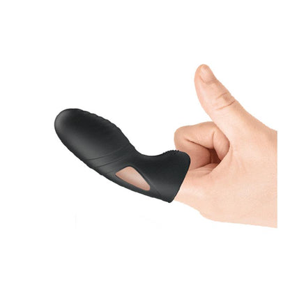 PRETTY LOVE - ALAN SILICONE FINGER VIBRATOR BLACK