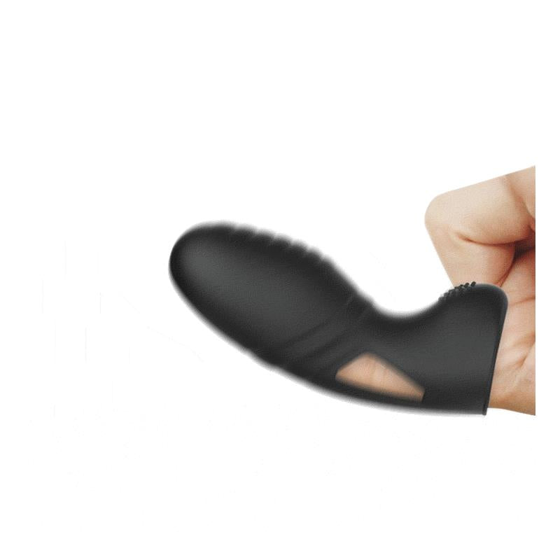 PRETTY LOVE - ALAN SILICONE FINGER VIBRATOR BLACK