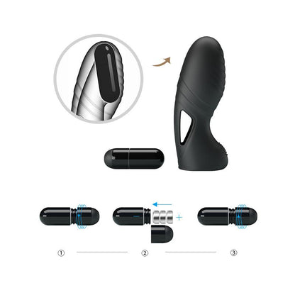 PRETTYLOVE - ALAN SILICONE FINGERING VIBRATOR
