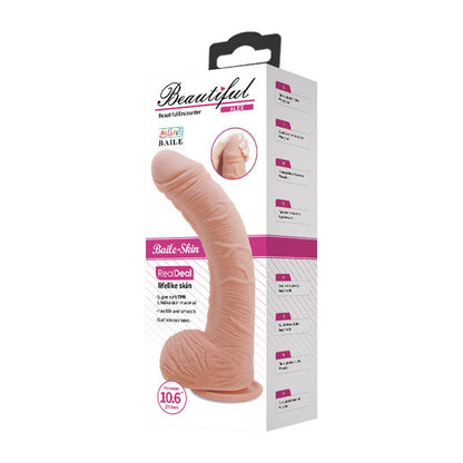 BAILE - ALEX CURVED DILDO WITH TESTICLES G-SPOT SUCTION CUP FLESH