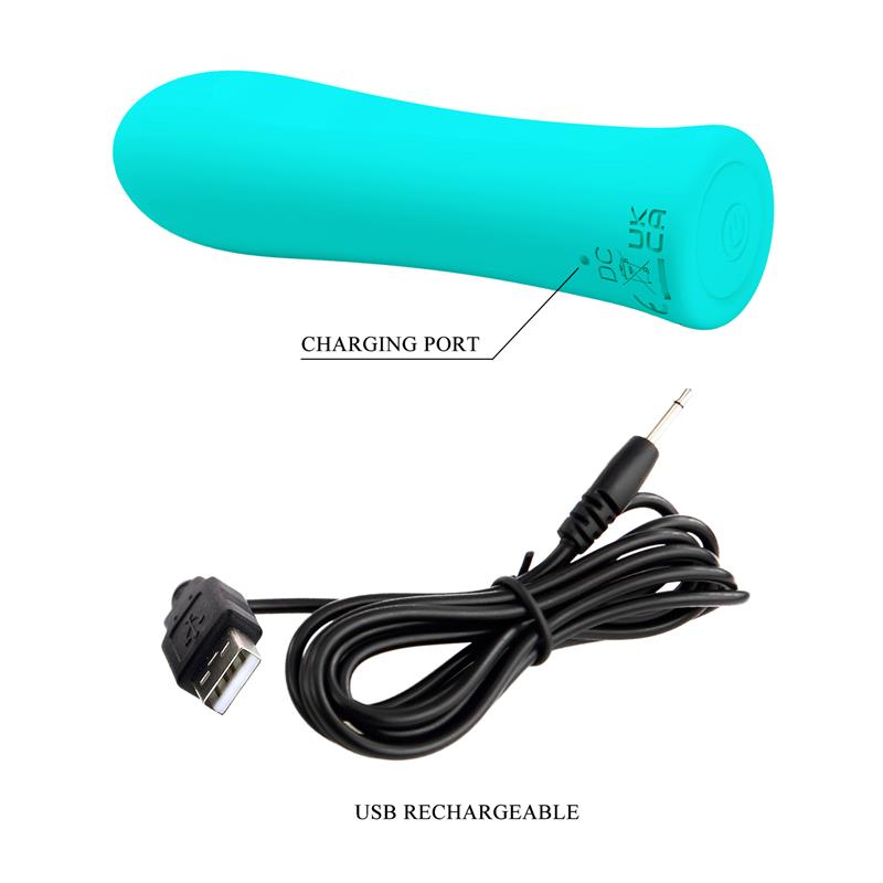 PRETTY LOVE - ALFREDA SUPER POWER VIBRATOR AQUA GREEN