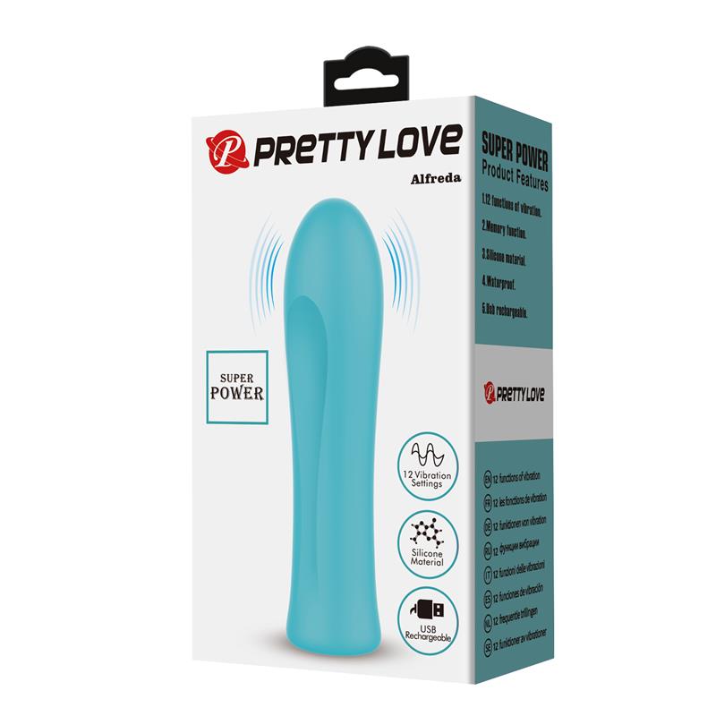 PRETTY LOVE - ALFREDA SUPER POWER VIBRATOR AQUA GREEN