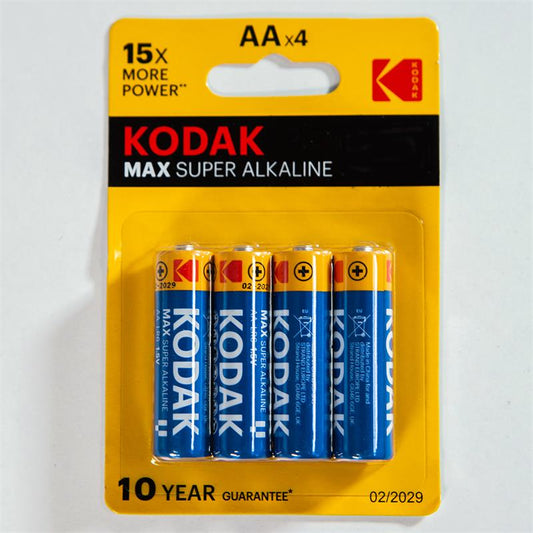 KODAK - ALKALINE SUPER MAX AA LR6 BATTERY BLISTER OF 4