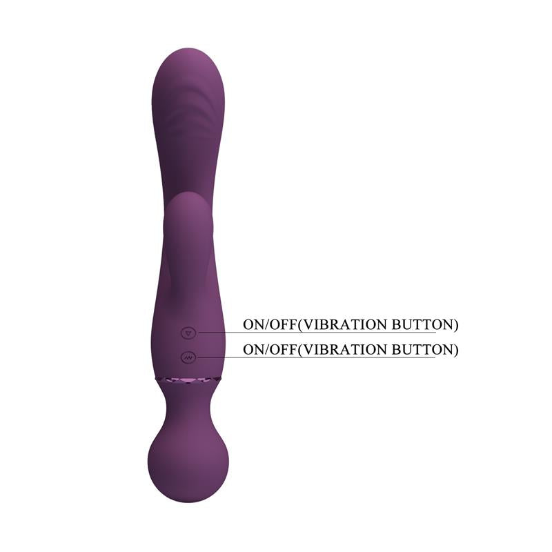 PRETTYLOVE - ALL ROUNDET VIBA AND MASSAGER 2 IN 1