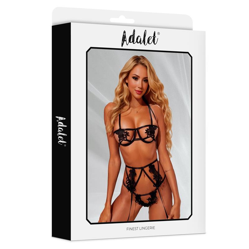 ADALET LINGERIE - AMBER 3 PIECES SET BLACK