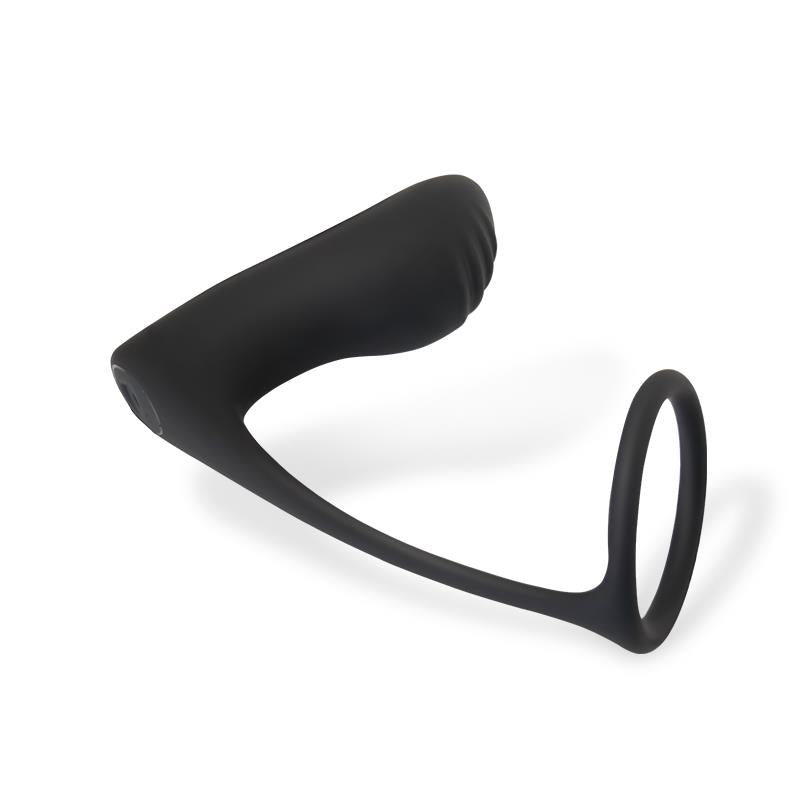 AFTERDARK - AMMOLITE VIBRATING ANAL PLUG WITH TESTICLE RING