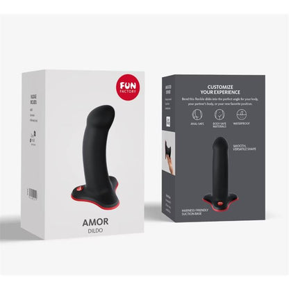 FUN FACTORY - AMOR DILDO BLACK/RED