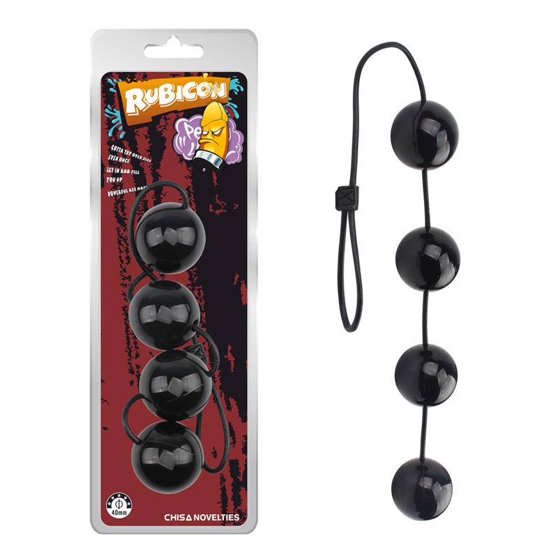 CHISA - ANAL AND VAGINAL BALLS 60 X 5 CM NEGRO