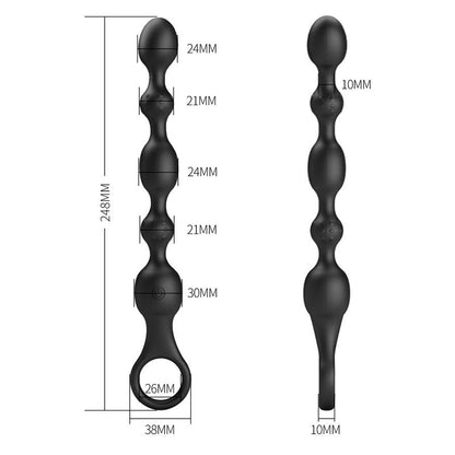 PRETTY LOVE - VAN ANAL BALLS 10 VIBRATIONS RECHARGEABLE SILICONE