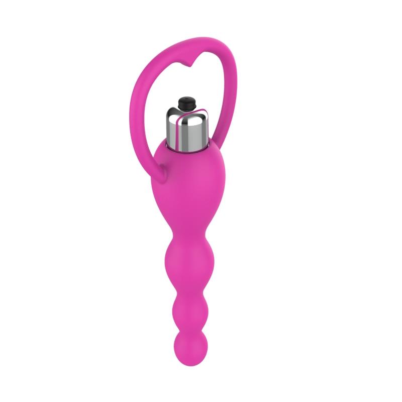 A-GUSTO - ANAL CHAIN WITH VIBRATION PINK