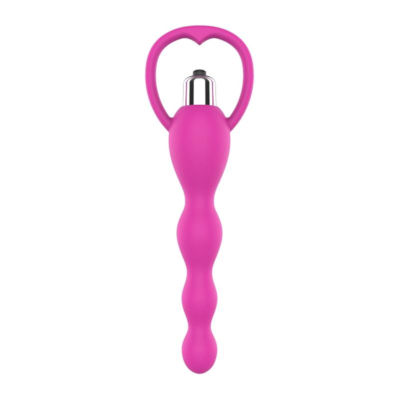 A-GUSTO - ANAL CHAIN WITH VIBRATION PINK