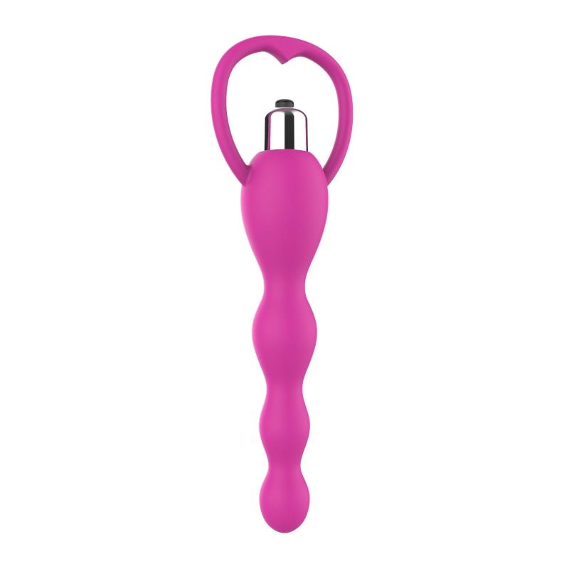 A-GUSTO - ANAL CHAIN WITH VIBRATION PINK