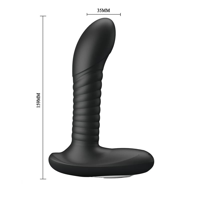 PRETTYLOVE - ANAL MASAGER WITH ROLLING BEADS BLACK