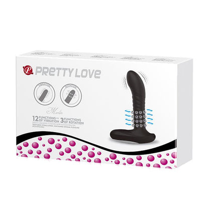 PRETTYLOVE - ANAL MASAGER WITH ROLLING BEADS BLACK