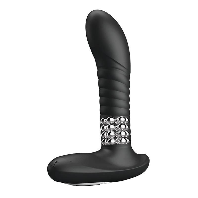PRETTYLOVE - ANAL MASAGER WITH ROLLING BEADS BLACK