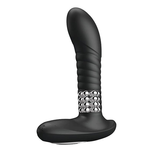 PRETTYLOVE - ANAL MASAGER WITH ROLLING BEADS BLACK