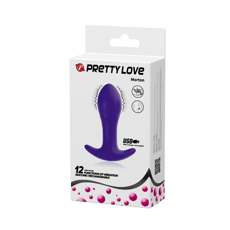 PRETTYLOVE - ANAL MASAGER WITH VIBRATION PURPLE