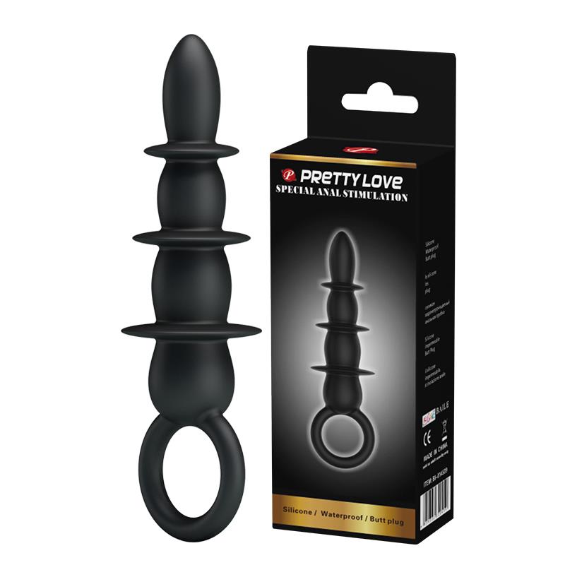 PRETTYLOVE - ANAL PLUG 3 AREAS BLACK