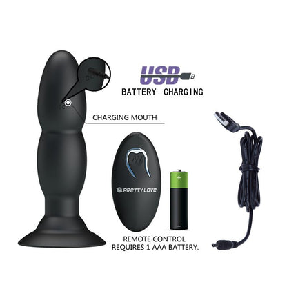 PRETTYLOVE - ANAL PLUG 4 VIBRATION AND ROTATION