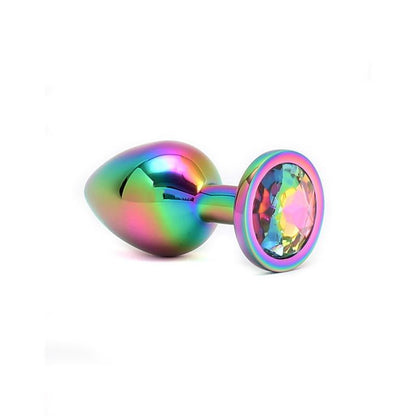 BONDAGE PLAY - ANAL PLUG AND JEWEL IN RAINBOW COLORS PLUG RAINBOW