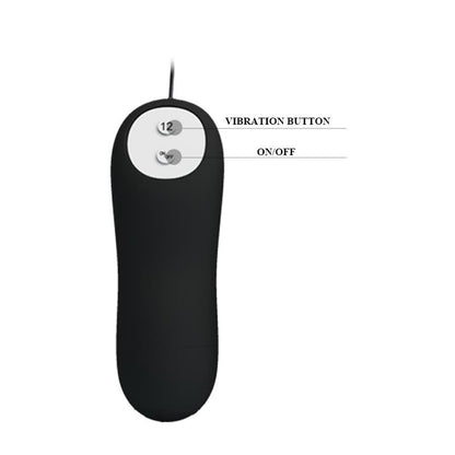 PRETTYLOVE - ANAL PLUG BLACK ANCHOR WITH REMOTE CONTROL