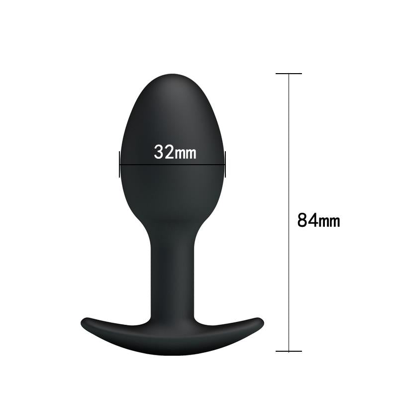 PRETTYLOVE - ANAL PLUG BLACK WITH BALL