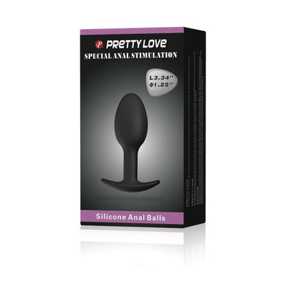 PRETTYLOVE - ANAL PLUG BLACK WITH BALL