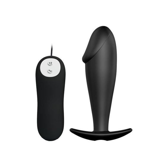 PRETTYLOVE - ANAL PLUG BLACK WITH REMOTE CONTROL