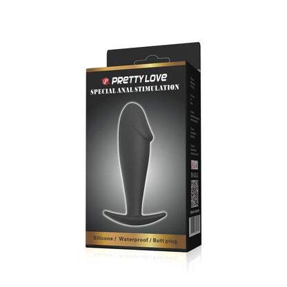 PRETTY LOVE - ANAL PLUG SILICONE PENIS FORM BLACK